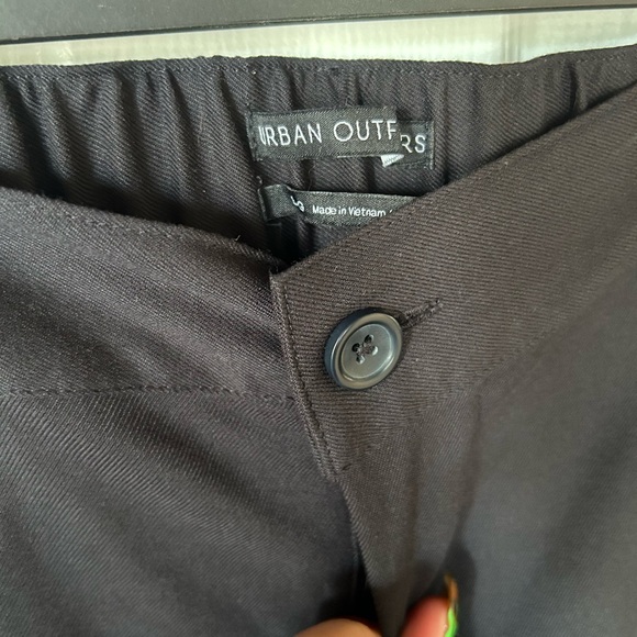 high waist black wide leg trouser pants size L urban outfitters new - Picture 2 of 7